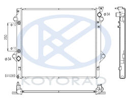 Toyota (Тойота) Prado Радиатор Охлаждения At 4 (Koyo)