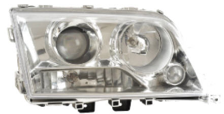 Мерседес W202 фара левая и правая Комплект тюнинг дизайн W220 линзованная хрусталь прозрачная Eagle Eyes внутри хром