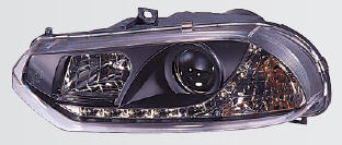 Альфа Ромео 156 фара левая и правая Комплект тюнинг Devil Eyes линзованная Sonar внутри черная