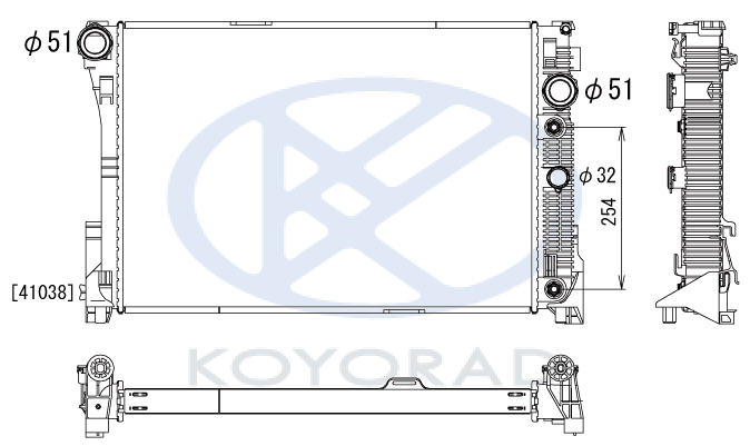 Мерседес W212 радиатор охлаждения Koyo