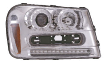 Chevrolet Trailblazer (Шевроле) Фара Л+П (Комплект) Тюнинг Линзован С Светящ Ободк Диод Eagle Eyes Внутри Хром