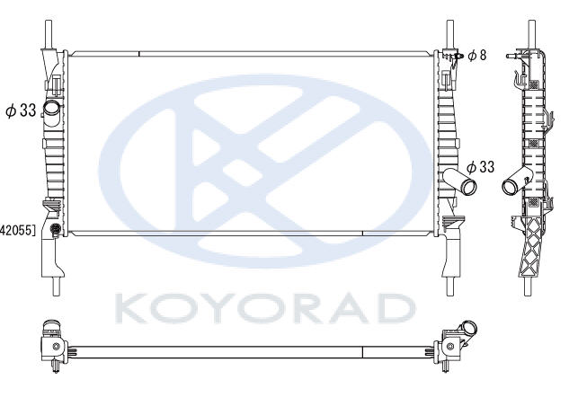 Форд Транзит радиатор охлаждения Koyo с кондиционером