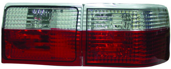 Ауди 80 +A80 92-94 Универсал фонарь задний внешний +внутренний  левый+ правыйКомплект тюнинг прозрачный хрусталь красный-белый