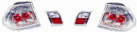 БМВ Е46 фонарь задний внешний +внутренний  левый+ правыйКомплект Седан тюнинг прозрачный хрусталь белый
