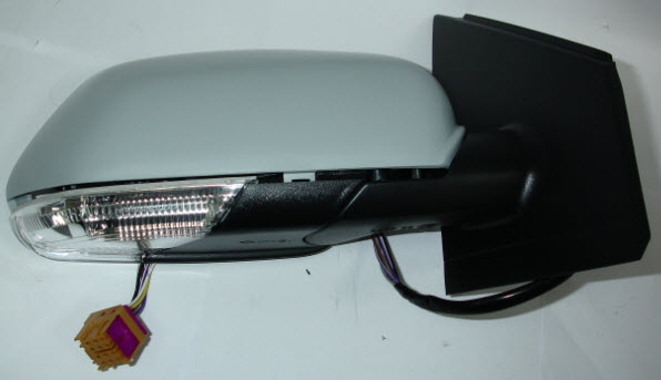 Фольксваген Поло зеркало правое электрическое с подогревом с указателем поворота Convex грунт