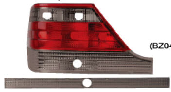 Мерседес W140 фонарь задний внешний левый и правый Комплект с центр молдинг тюнинг хрусталь Eagle Eyes красный-тонирован