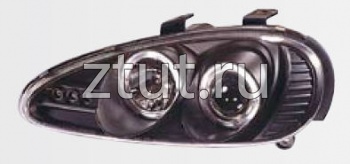Mazda (Мазда) Mx3 Фара Л+П (Комплект) Тюнинг Линзован С Светящ Ободк (Sonar) Внутринея Черная