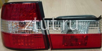 БМВ Е34 фонарь задний внешний +внутренний  левый+ правыйКомплект Седан тюнинг прозрачный с диодным стоп сигналом хрусталь красный-белый