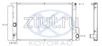 Toyota Corolla {Auris 06-} радиатор охлаждения мт (бензин) (Koyo)