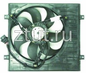 Фольксваген Бора мотор+вентилятор  радиатор охлаждения с корпусом 1.4 без кондиционера