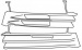 Мерседес W202  заглушка крюка переднего бампера левая