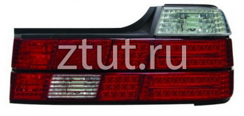 БМВ Е32 фонарь задний внешний левый и правый Комплект тюнинг прозрачный с диодными габаритами , стоп сигнал хрусталь красный-белый