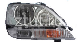 Lexus (Лексус) Rx300 Фара Л+П (Комплект) Тюнинг С 2 Светящ Ободками Внутриринея Чернаяый Сер
