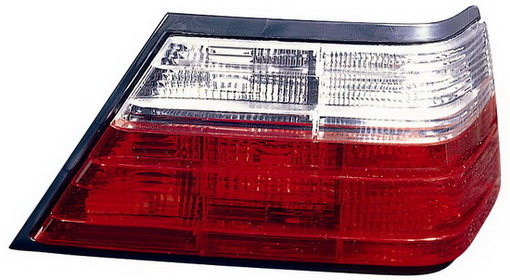 Мерседес W124 фонарь задний внешний левый и правый Комплект тюнинг прозрачный хрусталь красный-белый