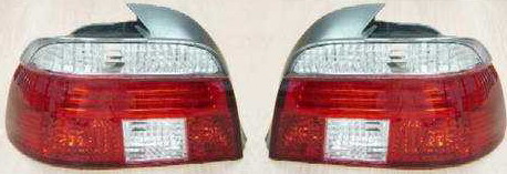 БМВ Е39 дизайн под  Led фонарь задний внешний левый и правый Комплект прозрачный хрусталь красный-белый