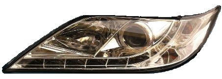 Toyota Camry фара Л+П (комплект) тюнинг (Devil eyes) линзованный со светящимся ободком (Sonar) внутри хром