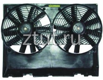 Мерседес W124 300/320/400/420/500 мотор+вентилятор  радиатор охлаждения двухвентиляторный с корпусом