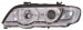 БМВ Е53 Х5 фара левая и правая Комплект тюнинг со светящимся ободком , линзованная Devil Eyes Eagle Eyes внутри хром